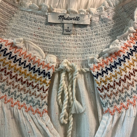 Madewell peasant style smock top shirt - Picture 8 of 12